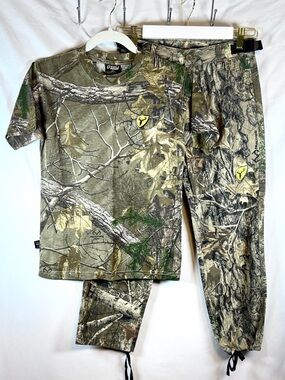 ScentBlocker Shield Series Youth Camo Pants & T-Shirt Set of 2